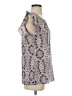 CAbi 100% Polyester Blue Short Sleeve Blouse Size S - photo 4