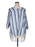 Worthington 100% Polyester Stripes Blue 3/4 Sleeve Blouse Size 1X - photo 1