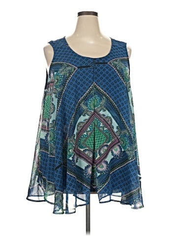 Roz & Ali Sleeveless Blouse (view 1)