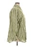 Lands' End 100% Linen Stripes Green Long Sleeve Button-Down Shirt Size 1X - photo 4