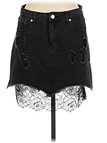 Romeo & Juliet Couture Denim Skirt (view 1)