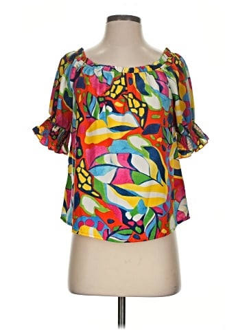 Periwinkle Short Sleeve Blouse (view 1)