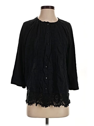 LOGO by Lori Goldstein 3/4 Sleeve Blouse (view 1)