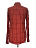Stylus 100% Rayon Plaid Red Long Sleeve Button-Down Shirt Size L - photo 2
