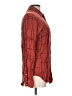 Stylus 100% Rayon Plaid Red Long Sleeve Button-Down Shirt Size L - photo 4