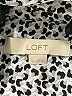 Ann Taylor LOFT 100% Polyester Animal Print Black Long Sleeve Blouse Size XL - photo 7
