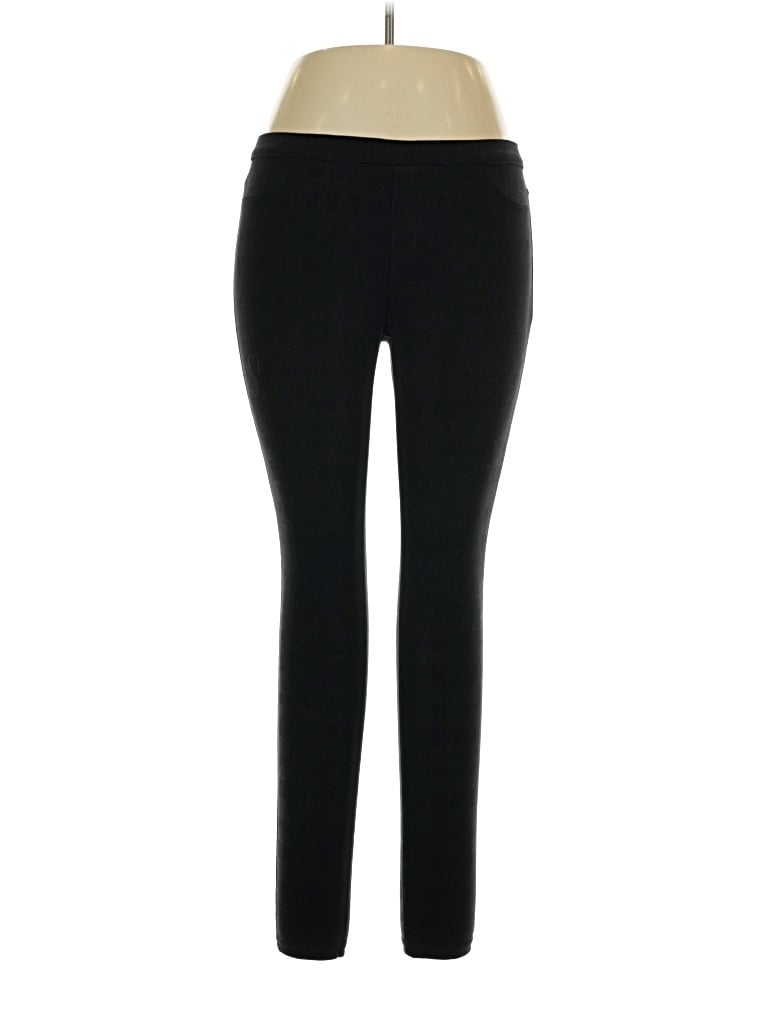 Pre-owned Hue Active Pants In Black