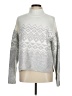 Nine West Chevron-herringbone Silver Pullover Sweater Size M - photo 1
