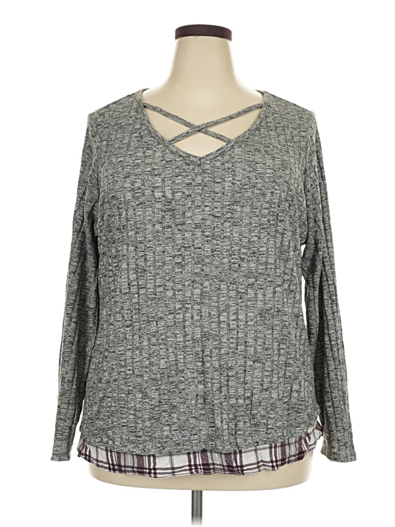 Pre-owned Relativity Pullover Sweater In Gray