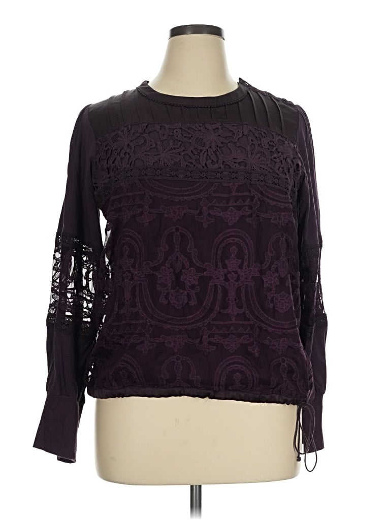 Pre-owned Tiny Long Sleeve Blouse In Purple