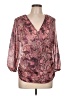 Aqua 100% Polyester Pink 3/4 Sleeve Blouse Size L - photo 1