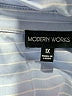 Modern Works Stripes Blue Long Sleeve Button-Down Shirt Size 1X - photo 7