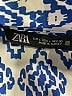 Zara Print Blue Long Sleeve Blouse Size L - photo 6
