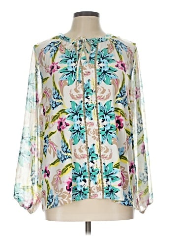 JM Collection Long Sleeve Blouse (view 1)