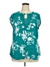 Daniel Rainn 100% Rayon Teal Short Sleeve Blouse Size 2X - photo 1