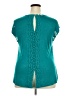Daniel Rainn 100% Rayon Teal Short Sleeve Blouse Size 2X - photo 2