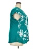 Daniel Rainn 100% Rayon Teal Short Sleeve Blouse Size 2X - photo 4