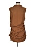 Calvin Klein Brown Sleeveless Button-Down Shirt Size S (estimated) - photo 1