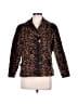 Notations 100% Cotton Animal Print Brown Blazer Size M - photo 1