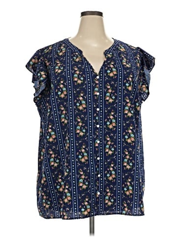 BLOOMCHIC Short Sleeve Blouse (view 1)