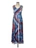 Unbranded Print Blue Casual Dress Size L - photo 1