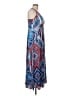Unbranded Print Blue Casual Dress Size L - photo 4