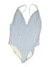 J.Crew Stripes Blue One Piece Swimsuit Size 12 - photo 1