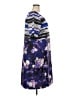 ELOQUII Floral Stripes White Purple Casual Dress Size 22 Plus - photo 4