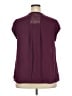 Daniel Rainn 100% Polyester Burgundy Short Sleeve Blouse Size 2X - photo 2
