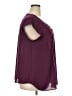 Daniel Rainn 100% Polyester Burgundy Short Sleeve Blouse Size 2X - photo 4