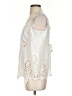 Bebe Floral Solid Ivory Sleeveless Blouse Size S - photo 5