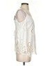 Bebe Floral Solid Ivory Sleeveless Blouse Size S - photo 4