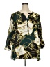 Avenue 100% Polyester Green 3/4 Sleeve Blouse Size 22 Plus - photo 1