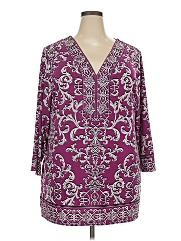 JM Collection 3/4 Sleeve Blouse (view 1)