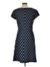 Connected Apparel Argyle Blue Casual Dress Size 10 - photo 2