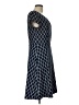 Connected Apparel Argyle Blue Casual Dress Size 10 - photo 4