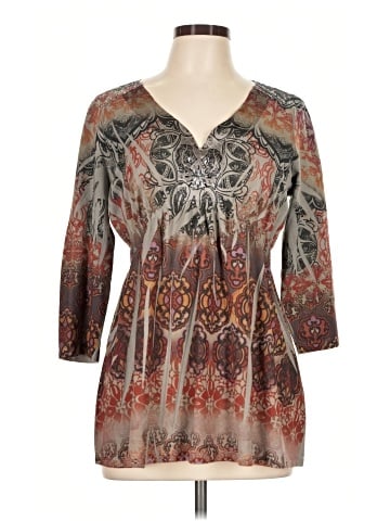 One World 3/4 Sleeve Blouse (view 1)