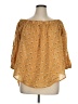Assorted Brands Gold 3/4 Sleeve Blouse Size 1X - photo 1