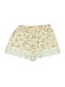 Zara 100% Polyamide Floral Ivory Shorts Size S - photo 1