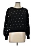 Adrianna Papell Polka Dots Black Pullover Sweater Size L - photo 1