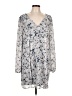 BCBGeneration 100% Polyester Print Gray Casual Dress Size L - photo 1