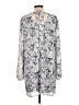 BCBGeneration 100% Polyester Print Gray Casual Dress Size L - photo 2