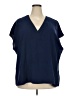 Angels 100% Polyester Blue Short Sleeve Blouse Size 3X - photo 1