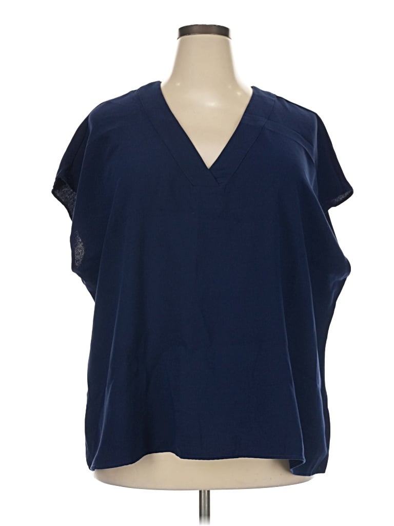 Pre-owned Angels Short Sleeve Blouse In Blue