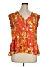 Ann Taylor LOFT Outlet 100% Polyester Orange Sleeveless Blouse Size XL - photo 1