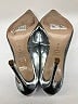 Schutz 100% Leather Metallic Silver Heels Size 8 - photo 4