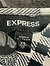 Express 100% Polyester Argyle Gray Long Sleeve Blouse Size XS - photo 7