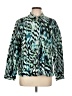 Chico's Print Teal Track Jacket Size Lg (2) - photo 1