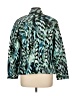 Chico's Print Teal Track Jacket Size Lg (2) - photo 2