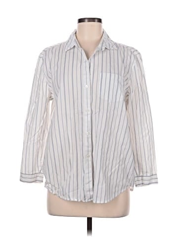 CALVIN KLEIN JEANS 3/4 Sleeve Button-Down Shirt (view 1)